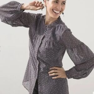 Chicos Elegant Gray Women's Top